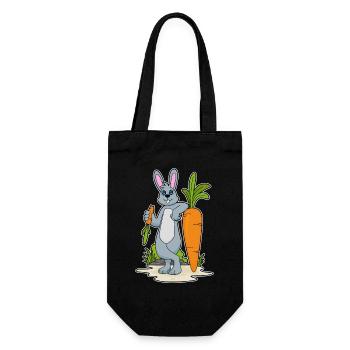 Bunny Carrot - Gift Bag for Bottles - black - Front