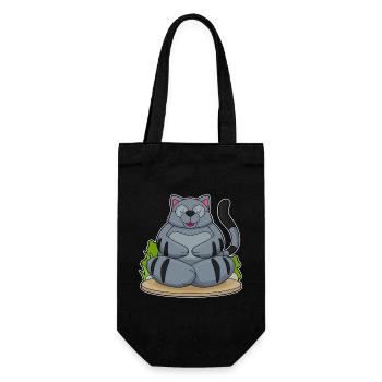 Cat Yoga Fitness Meditation - Gift Bag for Bottles - black - Front
