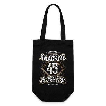 45. Geburtstag Lustig Geschenk - Geschenkbeutel für Flaschen - Schwarz - Vorne
