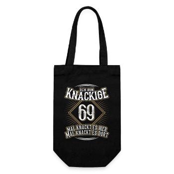 69. Geburtstag Lustig Geschenk - Geschenkbeutel für Flaschen - Schwarz - Vorne