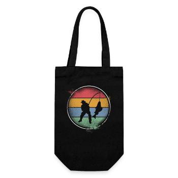 Fishing Fishing Angler - Gift Bag for Bottles - black - Front