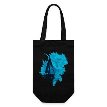 Sailboat - Gift Bag for Bottles - black - Front