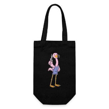 Ciseaux de coiffure Flamant Rose - Sac à bouteille - noir - Devant