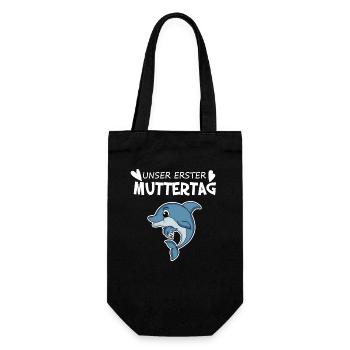 Muttertag Geschenk - Unser erster Muttertag - Geschenkbeutel für Flaschen - Schwarz - Vorne