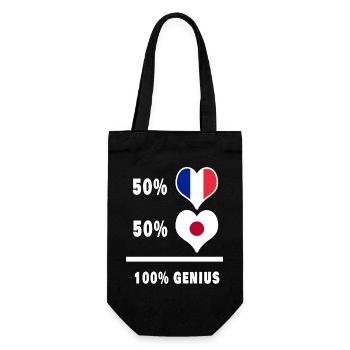 The France and Japan genius / gift - Gift Bag for Bottles - black - Front