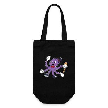 Octopus Wizard Hat - Gift Bag for Bottles - black - Front