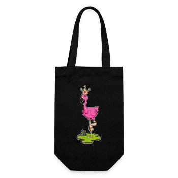 Flamingo Crown - Gift Bag for Bottles - black - Front