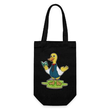 Duck Teacher Book School - Gift Bag for Bottles - black - Front