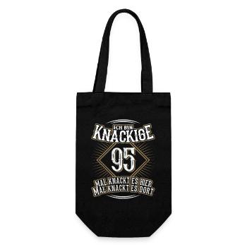 95. Geburtstag Lustig Geschenk - Geschenkbeutel für Flaschen - Schwarz - Vorne