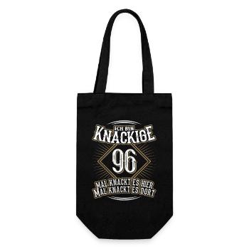 96. Geburtstag Lustig Geschenk - Geschenkbeutel für Flaschen - Schwarz - Vorne