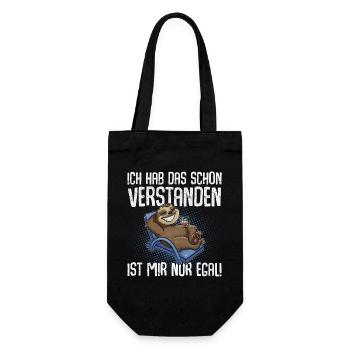 Ich Hab Das Schon Verstanden Ist Mir Nur Egal - Geschenkbeutel für Flaschen - Schwarz - Vorne