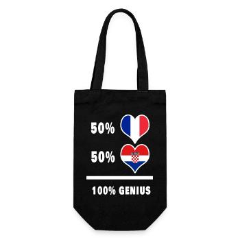Das Frankreich und Kroatien brillant/Geschenk - Geschenkbeutel für Flaschen - Schwarz - Vorne