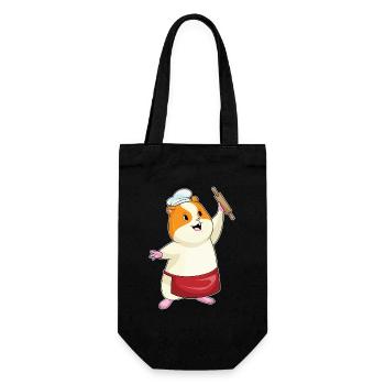 Hamster boulanger au rouleau à pâtisserie - Sac à bouteille - noir - Devant