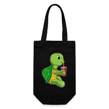 Turtle Mug to go - Gift Bag for Bottles - black - Front