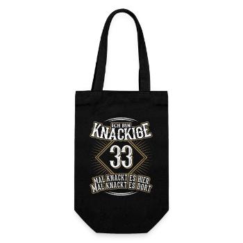 33. Geburtstag Lustig Geschenk - Geschenkbeutel für Flaschen - Schwarz - Vorne