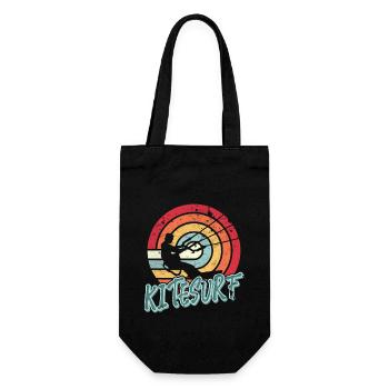 Kitesurfen Kitesurf Kitesurfer Kiteboard - Geschenkbeutel für Flaschen - Schwarz - Vorne