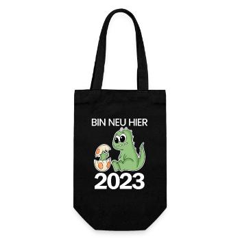 Baby Geburt 2023 Schwanger Geschenk - Geschenkbeutel für Flaschen - Schwarz - Vorne