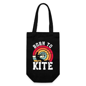 Kitesurfen Kitesurf Kitesurfer Kiteboard - Geschenkbeutel für Flaschen - Schwarz - Vorne