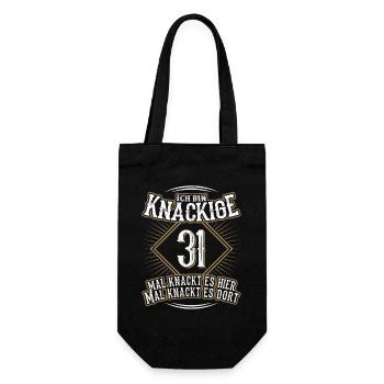 31. Geburtstag Lustig Geschenk - Geschenkbeutel für Flaschen - Schwarz - Vorne