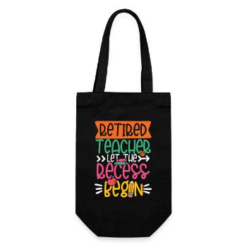 Ruheständler Lehrer Freiheit Design - Geschenkbeutel für Flaschen - Schwarz - Vorne