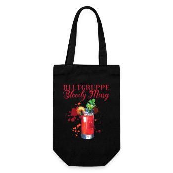 Blood Type Bloody Mary Cocktail for Bartenders - Gift Bag for Bottles - black - Front