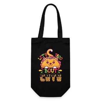Let's Taco Bout Cats Catlover - Gift Bag for Bottles - black - Front
