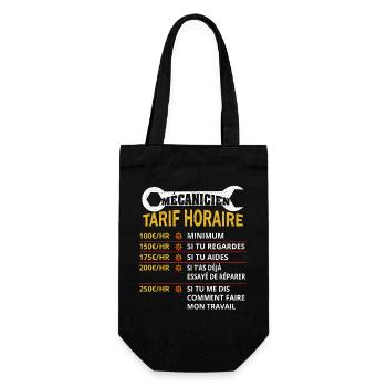 Mécanicien Tarif Horaire cadeau pour mécanicien - Sac à bouteille - noir - Devant