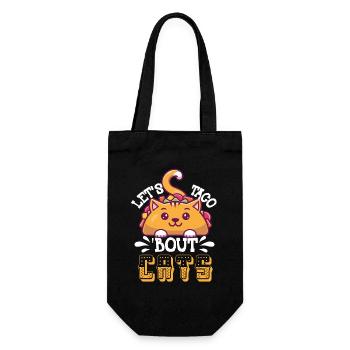 Let's Taco Bout Cats Catlover - Gift Bag for Bottles - black - Front