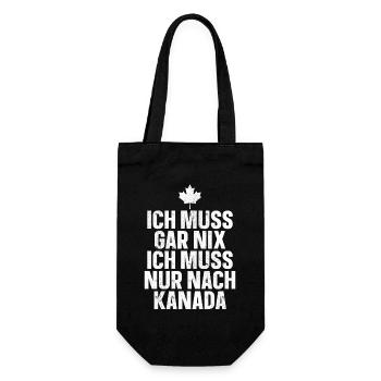 Kanada - Geschenkbeutel für Flaschen - Schwarz - Vorne