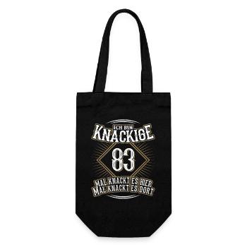 83. Geburtstag Lustig Geschenk - Geschenkbeutel für Flaschen - Schwarz - Vorne