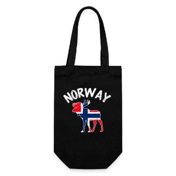 Norwegen - Geschenkbeutel für Flaschen - Schwarz - Vorne