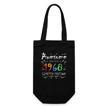 1968 - Jahrgang 1968 - Fantastisch seit 1968 - Geschenkbeutel für Flaschen - Schwarz - Vorne
