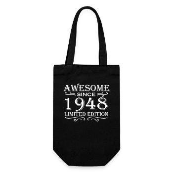 1948 - Born 1948 - Gift Bag for Bottles - black - Front