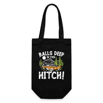 Hitch-Design mit Auto und Naturmotiv - Geschenkbeutel für Flaschen - Schwarz - Vorne