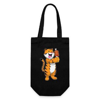 Tiger Fleisch - Geschenkbeutel für Flaschen - Schwarz - Vorne