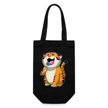 Tiger Lutscher - Geschenkbeutel für Flaschen - Schwarz - Vorne