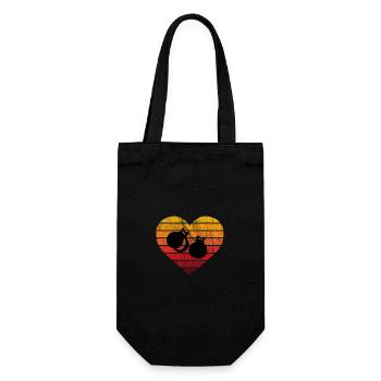 Ich liebe spanische Musik mit Kastagnetten - Geschenkbeutel für Flaschen - Schwarz - Vorne