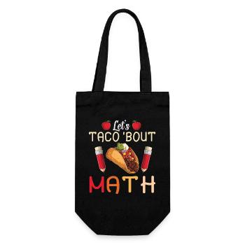 Let's Taco Bout Math Mathe Lehrer - Geschenkbeutel für Flaschen - Schwarz - Vorne