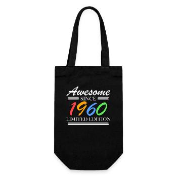 1960 - Jahrgang 1960 - Fantastisch seit 1960 - Geschenkbeutel für Flaschen - Schwarz - Vorne
