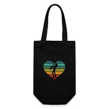 I love saxophone and saxophonist - Gift Bag for Bottles - black - Front
