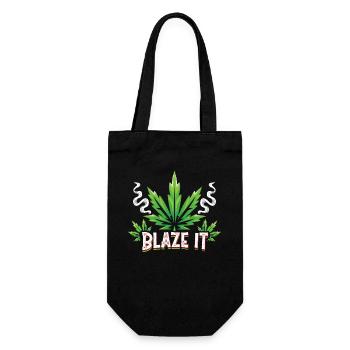 Blaze it - Geschenkbeutel für Flaschen - Schwarz - Vorne