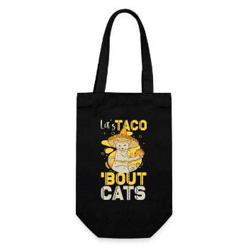 Let's Taco Bout Cats Catlover - Gift Bag for Bottles - black - Front