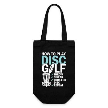 Discgolf Lernen Motivation Design - Geschenkbeutel für Flaschen - Schwarz - Vorne