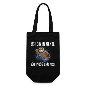 Rentner - Geschenkbeutel für Flaschen - Schwarz - Vorne