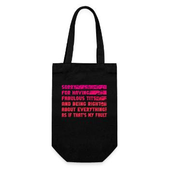 Désolé je suis fabuleux - Sac à bouteille - noir - Devant
