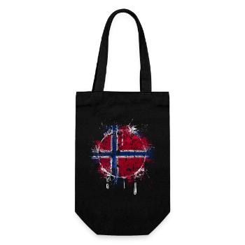 Norwegen - Geschenkbeutel für Flaschen - Schwarz - Vorne