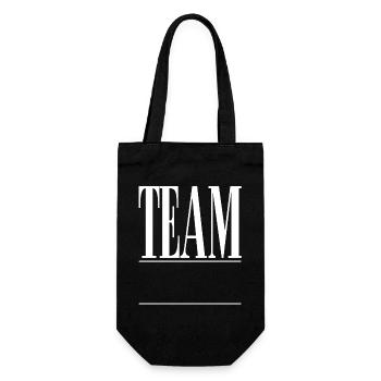 Team - Gift Bag for Bottles - black - Front