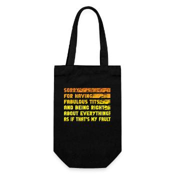 Sorry I'm fabulous - Gift Bag for Bottles - black - Front
