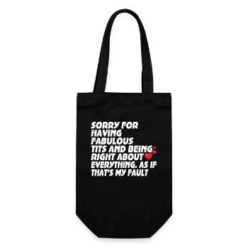 Sorry I'm fabulous - Gift Bag for Bottles - black - Front