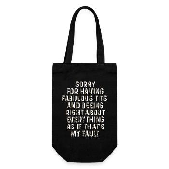 Sorry I'm fabulous - Gift Bag for Bottles - black - Front